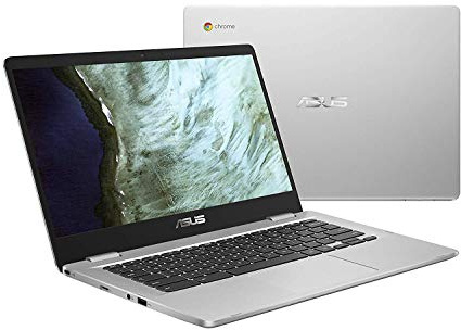 ASUS Chromebook Écran tactile FHD 1080p avec processeur Intel Quad Core Pentium N4200, 4 Go de RAM, 64 Go de stockage, webcam, Wi-Fi 802.11AC, Bluetooth, USB 3.1 Type-C, Google Chrome OS-Argent