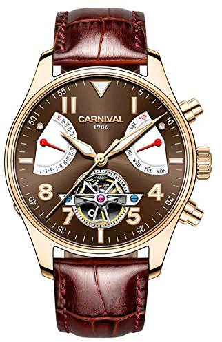 Orologi Da Polso,Orologio Da Uomo Meccanico Automatico Automatico Scheletro Impermeabile Di Moda Casual, A