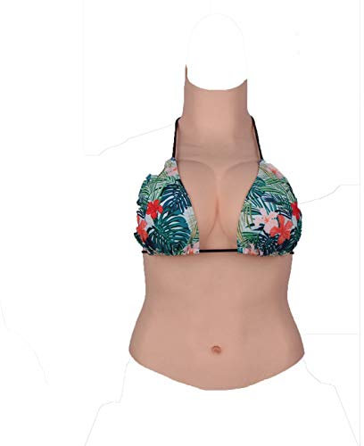 Gefälschte Titten Halbkörper Realistische Silikon Brustplatte Form für Crossdresser Transgender Sissy Weiche Brüste C Tasse (cotton)
