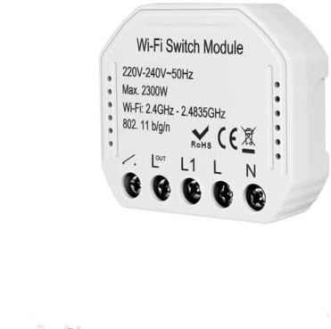 Módulo de interruptor de luz inteligente,interruptor inteligente Tuya WIFI,interruptor inteligente oculto,control remoto compatible con Alexa,Google Home,interruptor de 2vías inteligente(no regulable)