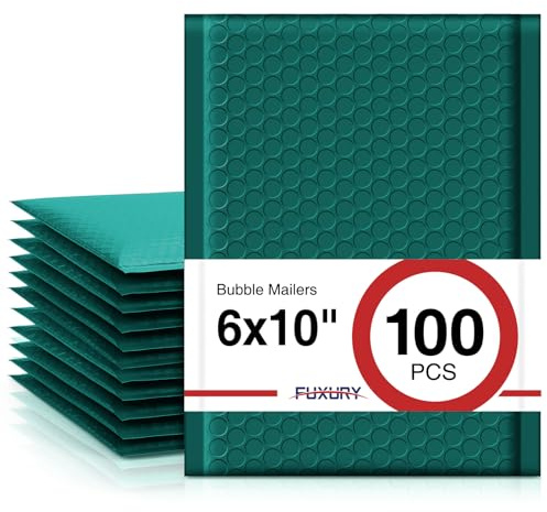 Fuxury Bubble Mailers 6x10 100 Pack Opaque Bubble Mailer Usable Size 6x9 Padded Envelopes for Gifts Mailing Envelopes Bubble Padded Cushion Mailers Small Business#0 Forest Green