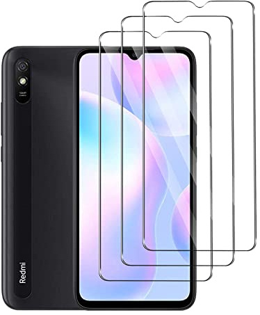 Protector de Pantalla para Xiaomi Redmi 9AG, [3 Unidades] Cristal Templado para Xiaomi Redmi 9A,Vidrio templado 9H,Sin Burbujas, Alta Definicion,Anti-Arañazos