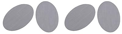 Flicken zum Aufbügeln oder Aufnähen, oval, für Ellenbogen, Knie, Reparatur, Nähapplikation, Grau, 2 Stück