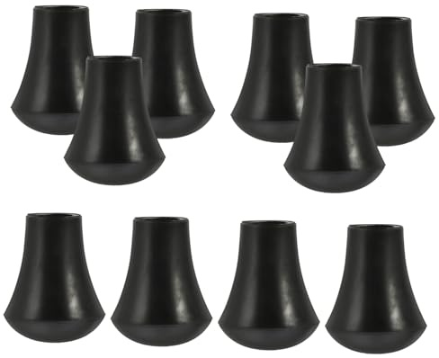 Protectores de Patas de Caucho para Batería Antideslizantes 10 Piezas | Caucho Negro, Instalación Sencilla y Limpieza Fácil, Reducen Daños Suelo y Aportan Estabilidad