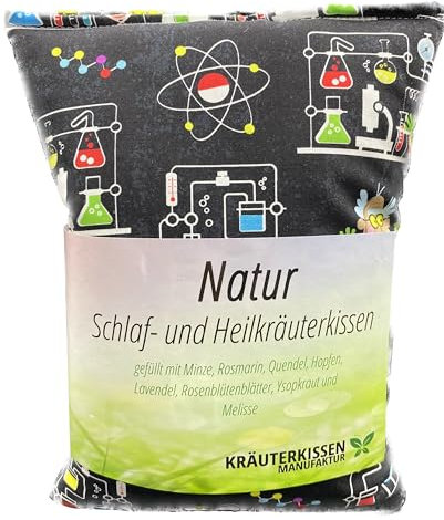 Kräuterkissen, Natur Schlaf- und Heilkräuterkissen,25x20cm, gefüllt mit 8 verschiedenen Heilkräutern,u.a.beruhigende Einschlafhilfe, Design Grazy Labor