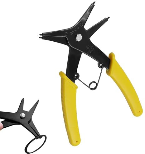 Pinze per Anelli Elastici e di Sicurezza 2 In 1 - Per Anelli di Fissaggio Interni ed Esterni da 2 mm-24 mm - Snap Ring Pliers