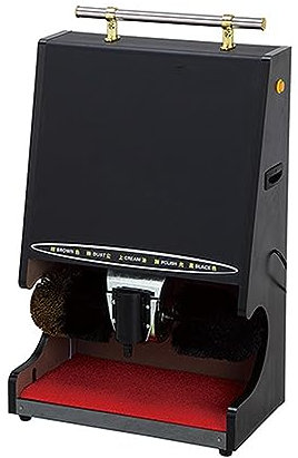 XNYXLPP Electric Household Shoe Shine Machine, Automatic Induction Shoe Polisher, Stainless Steel Shoeshine Machine (E)