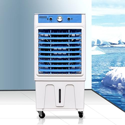 Raffrescatore d'aria, Serbatoio 30L, 2 Modalità e 3 Velocità, Condizionatore Portatile senza Tubo, Climatizzatore Evaporativo, Ventilatore