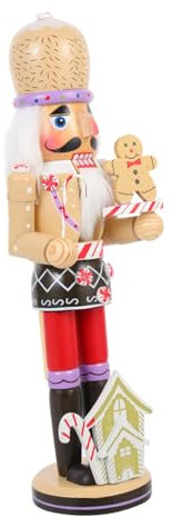 PRETYZOOM Casse-Noisettes Bois De Noël Jolis Casse-Noisettes Bois Décoration De Casse-Noisette Cadeau De Noël Traditionnel