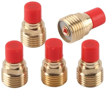 Eujgoov 5 Stück 45V44 Gaslinsen Set mit Spannzangenkörper 2.4mm für Wig Schweißbrenner WP9/20/25 Ersatzteile