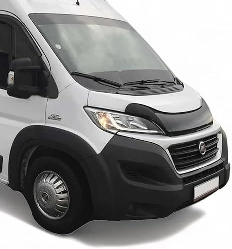 Gloss Black Bonnet Wind Protector Bug Stone Deflector Fits Fiat Ducato/Peugeot Boxer [2014-2024]