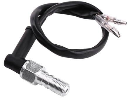 Universal-Motorrad-Hinterradsatz, Hydraulischer Bremslichtschalter mit Unterlegscheiben, Einzeilig, Hochwertiges Aluminium und Kunststoff, Schwarz, M10, Leicht und Robust, für