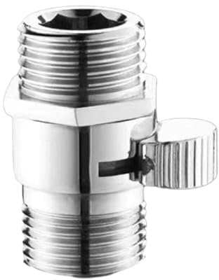LEQUXXNR Durchflussregelventil for Duschkopf, Kupfer, for Badezimmer, Toilette, Waschbecken, Bidet, Zubehör, Badezimmerarmaturen, Wasserstopp-Absperrventil(Internal External)