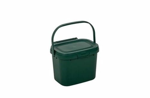NEW Compost Caddy Bin – 4.5L Eco-Friendly Kitchen Compost Bin – Odor-Free, Easy-to-Clean, Compact Design for Countertop Use (GREEN)