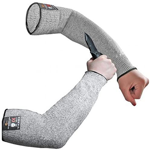 Manga Brazo Protección Solar 1 unid nivel 5 resistente al corte anti-punción de protección del trabajo de la funda de la funda del brazo anti-corte del nivel 5 Guantes de trabajo de seguridad cortados