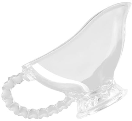 Alipis Salsera De Cristal Barquita De Leche 120 Ml Con Asa Forma De Corazón Vidrio Resistente Dispensador De Salsa Multiuso Para Restaurante Hogar Cafetería