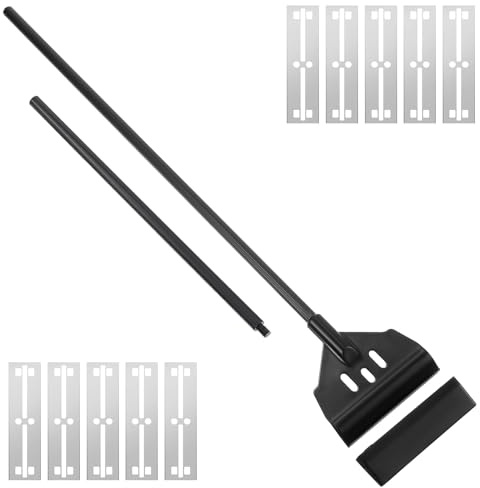 Prasacco Aquarium Reinigungswerkzeuge, Aquarium Algen Rasiermesser Schaber Verstellbarer Algenschaber mit Abnehmbarer Stange + 10 Klingen + Schutzabdeckung für Aquarien und Glas Fischbecken