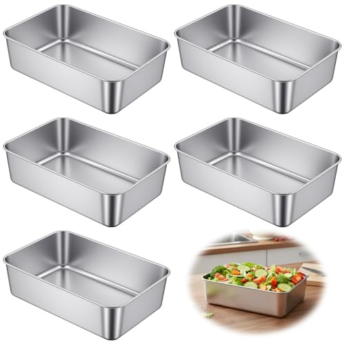 Kifmurase 6PCS Loaf Pans for Baking Bread, 8 x 5 Inch Stainless Steel Bread Bake Pans, Homemade Baking Tray for Meatloaf, Bananas, Brownies, Lasagnas, Dishwasher Oven Safe