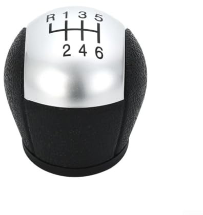 Pomo de palanca de cambios para Ford Transit MK7 6 velocidades con textura manual para un agarre seguro, diseño elegante, color negro, plata, material resistente, fácil montaje, apto para Ford