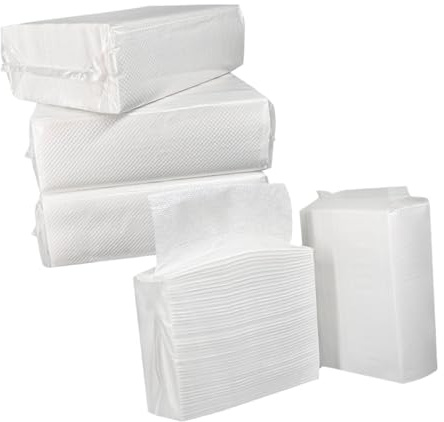 Hoement Multifunktionale Papierhandtücher Weiß und Saugfähig 5 Beutel mit 120 Servietten für Hotels und Restaurants Praktische Küchentücher und Handtücher