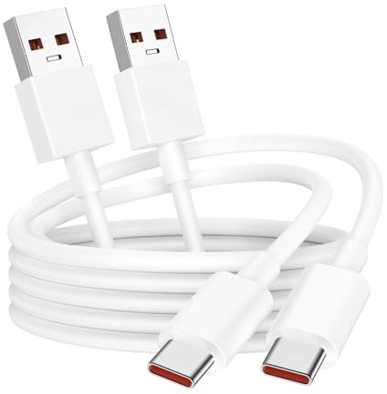 2PCS 120W Câble USB C Charge Rapide pour Xiaomi 15T Pro Câble USB Type C 100W 90W Rapide Charge pour Xiaomi 17 Ultra/14T/13T/12X/12T/11T Pro Redmi Note 15/14/13/12/11/10 POCO X8/F8/M8/X7 Pad 8 7 (1M)