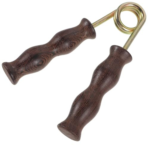 Holz Handtrainer für Muskeltraining mit Metall, Professionell | Portabel für Zuhause und Büro, Praktische Aufbewahrung, Fingerübungsgerät für Erwachsene