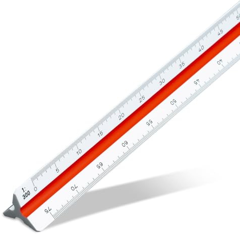 Aristo AR1314/2 Dreikantmaßstab Architekt (Kunststoff, 30 cm) weiß