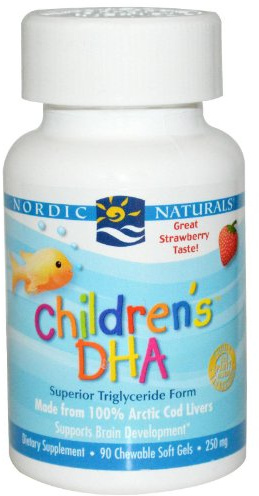 Nordic Naturals Dha Para Niños, 250 Mg De Fresa - 90 Cápsulas Blandas 90 Unidades 80 g