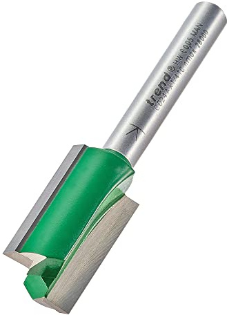 Trend CraftPro Gerade Zwei-Schneider-Fräser-Bit, 1/4 Zoll Schaft, 15mm Schnittdurchmesser und 25mm Schnittlänge, Wolframkarbid-bestückt, C024AX1/4TC