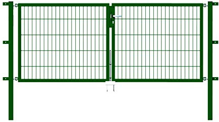 Alberts 648169 Doppeltor Flexo mit Zubehör | verschiedene Breiten und Höhen | grün | Breite 250 cm | Höhe 100 cm