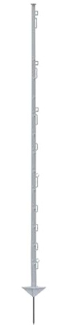 VOSS.farming 20x Weidezaunpfähle, Kunststoff, 150 cm, 14 Ösen, weiß