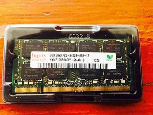 Memoria DDR2 Hynix HYMP125S64CP8-S6 para ordenador portátil, 2 GB, 2Rx8, 1,8 V, 200 pines, SODIMM PC2-6400S-666-12, 800 MHz