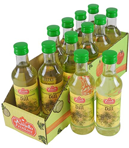 Kunella Gewürztes Pflanzenöl Dill 12er Pack (12 Flaschen à 100 ml)