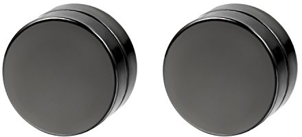 Flongo Magnet Ohrringe schwarz edelstahl blau bunt gold 6mm 8mm 10 12mm magnetisch earrings Ohrstecker Set Herren Damen fake plug tunnel Stud kein Loch ohne Loch Ohrschmuck nickelfrei abnehmen