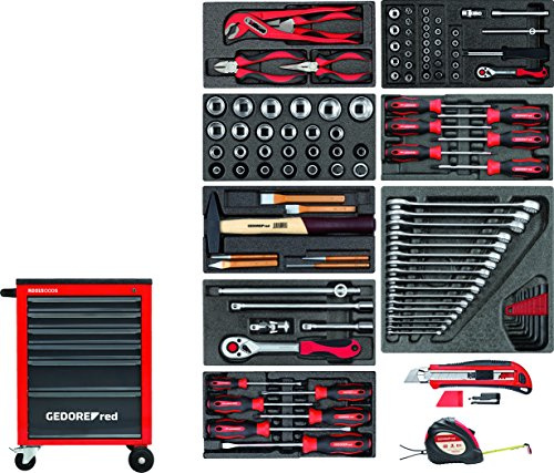 GEDORE red Werkzeugsatz im Werkstattwagen MECHANIC 119-teilig