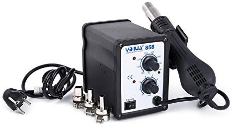 Yihua 858 Heißluftstation SMD Rework Station 650W 100-450 ° C 120L/Min kompakt