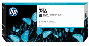 HP 746 Mattschwarz, Original Druckerpatrone | Tinte für DesignJet Z6, Z9, 300 ml (P2V83A)