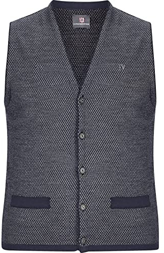 Jan Vanderstorm stickad väst för män, gran, Mörkblå, 4XL