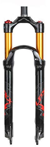 HIOD Fahrradgabel Mountainbike Zubehör Luftdruck Stoßdämpfung Schulterkontrolle Gerade Tube MTB Gabel,A,26-inch