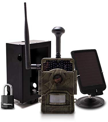 Caméra de Chasse HD 1080P IR Invisible GPS GSM 4G Alerte Push Envoi Photo et vidéo sur Application iOS et Android Serveur Cloud e-Mail et FTP avec Batterie Solaire et Box antivandale