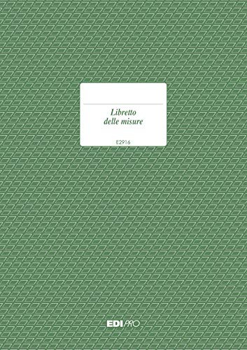 EDIPRO - E2916 - Registro libretto delle misure 47 pagine numerate f.to 31x21