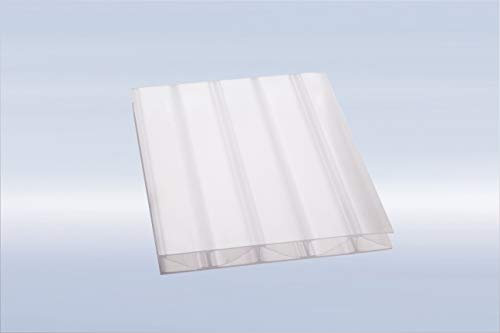 Stegplatte aus Polycarbonat Halgelsicher!, 16mm stark, opal, Steg 2 Fach, 16/32/W Premium Longlife Qualität 980mm x 4500mm