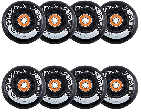 SSCYHT Inline Skate Ersatz Rollen mit Lagern 72 mm 76 mm 80 mm 85 A PU Rollen mit Hohem Rückprall 8Er-Pack,72mm