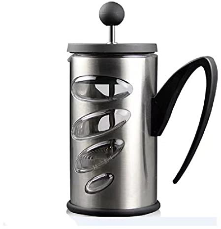 Kaffeebereiter/Teekocher Mit 3 Schichten Edelstahlfilter,Kaffeekanne Mit Hohem Borosilikat Gehalt Und Langlebigem Griff French Press,Hitzebeständige Glaskaraffe Kaffeebereiter Handfilter Kaffeepresse