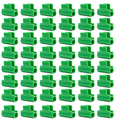 Modixun Lot de 48 Clips de Serrage pour Serre, Filet de Protection et d'Ombrage, Arceaux de Jardin, Tunnel de Culture, Cadre de Support, 11 mm
