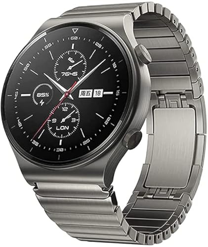 Luxury 22mm Armband,kompatibel mit Huawei Watch 5 Pro/GT 5 46mm/GT 4/GT 4 Pro 46mm/GT 3 Pro/GT 3 Band,Edelstahl Metallband für Samsung Galaxy Watch 3 45mm/Watch 46mm/Gear S3 Herren
