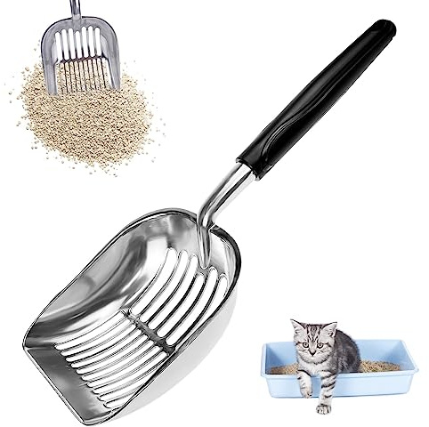 GmeDhc Kattsandspade, metall Sand Picker för katter, Hållbar kattskopa Sand Sked, Stark Grip Sifta Pet Spade Kattunge Hund