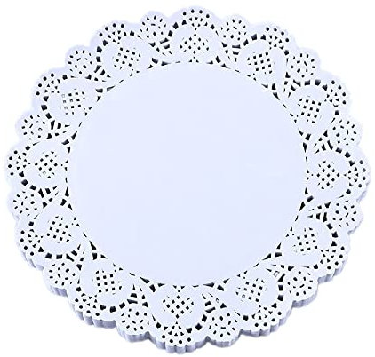 200 Stück Weiße Spitze Tischdecke,Papierdeckchen,Spitzendeckchen Tortenspitze Papier,Geschirrdekoration,Kuchen Pads,Tischdekoration für Hochzeitsfeier, Familientreffen,Geburtstag,Party usw.10 Zoll