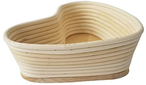 UPKOCH Herzförmiger Teigbehälter Aus Weinreben Gärkorb Für Sauerteig Backkorb Mit Deckel Zum Aufgehen Von Brotteig Natürliche Farbe