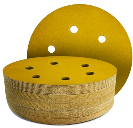 GZKTY Dischi Abrasivi 150mm, Set da 50 Pezzi, Grana 60/80/120/180/320, 6 Fori, per Levigatrice Orbitale, Carta abrasiva per levigatrice, Carta Vetrata per Legno